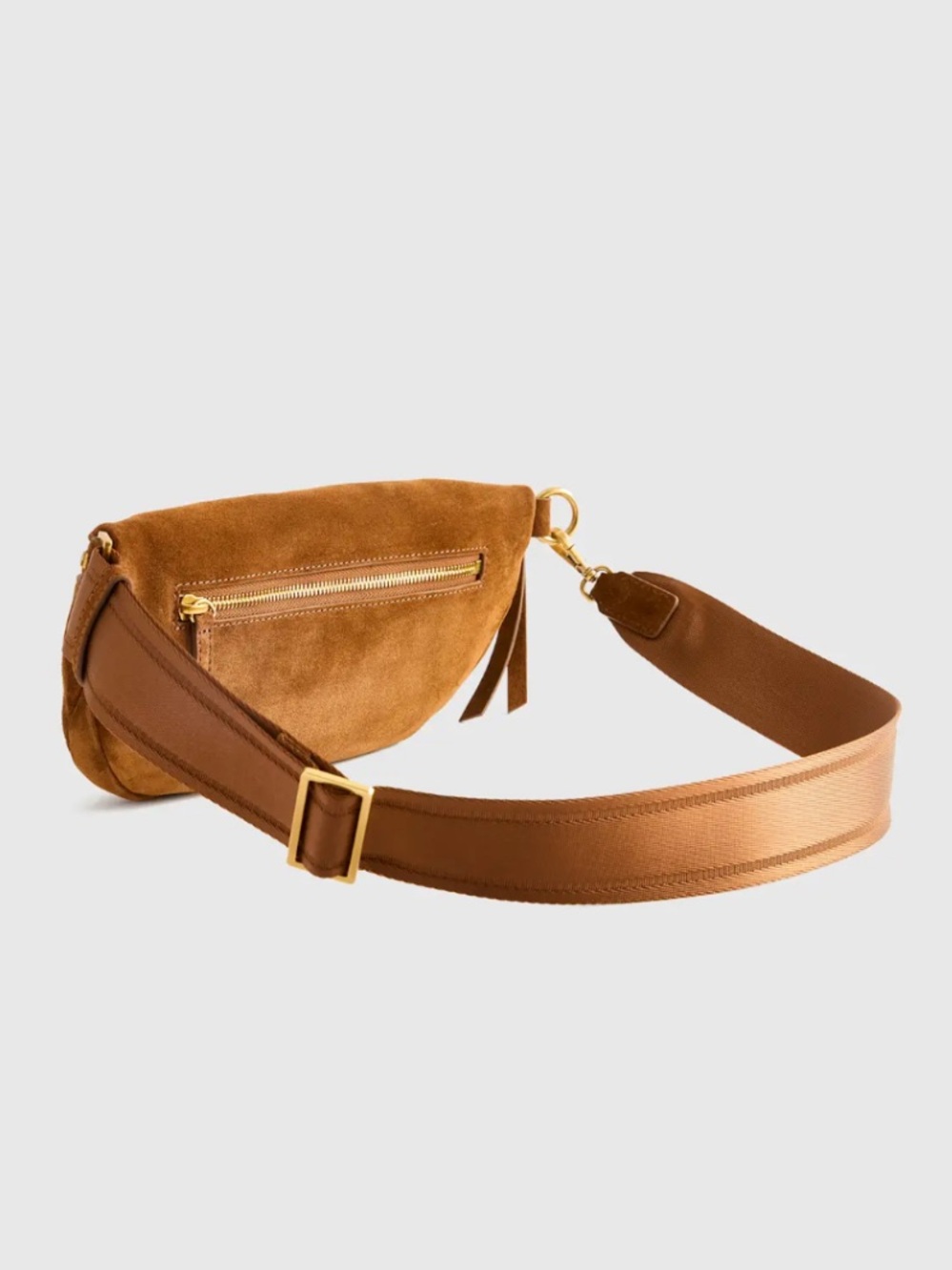 Quince Italian Suede Sling Bag/Whiskey - Picture 3 of 7